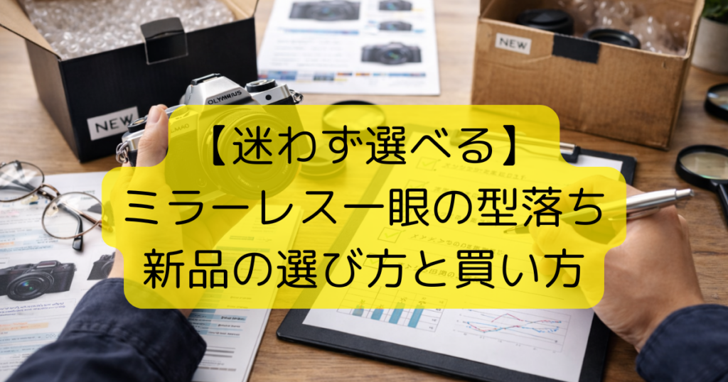 【迷わず選べる】ミラーレス一眼の型落ち新品の選び方と買い方