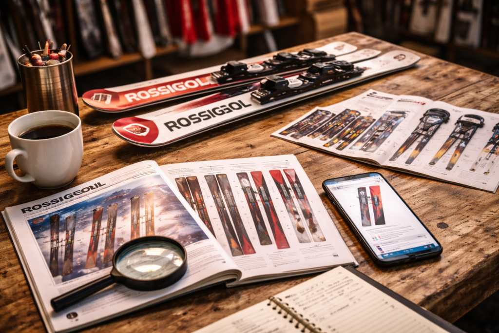 シニョールのスキー板旧モデルデモ入門