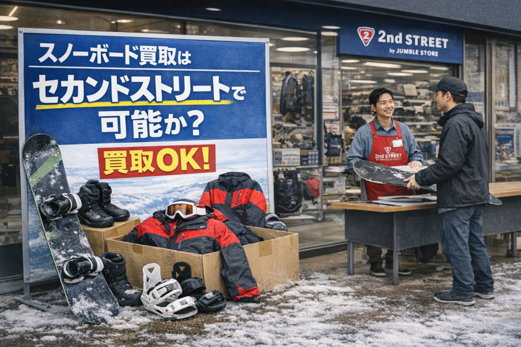 スノーボード買取はセカンドストリートで可能か