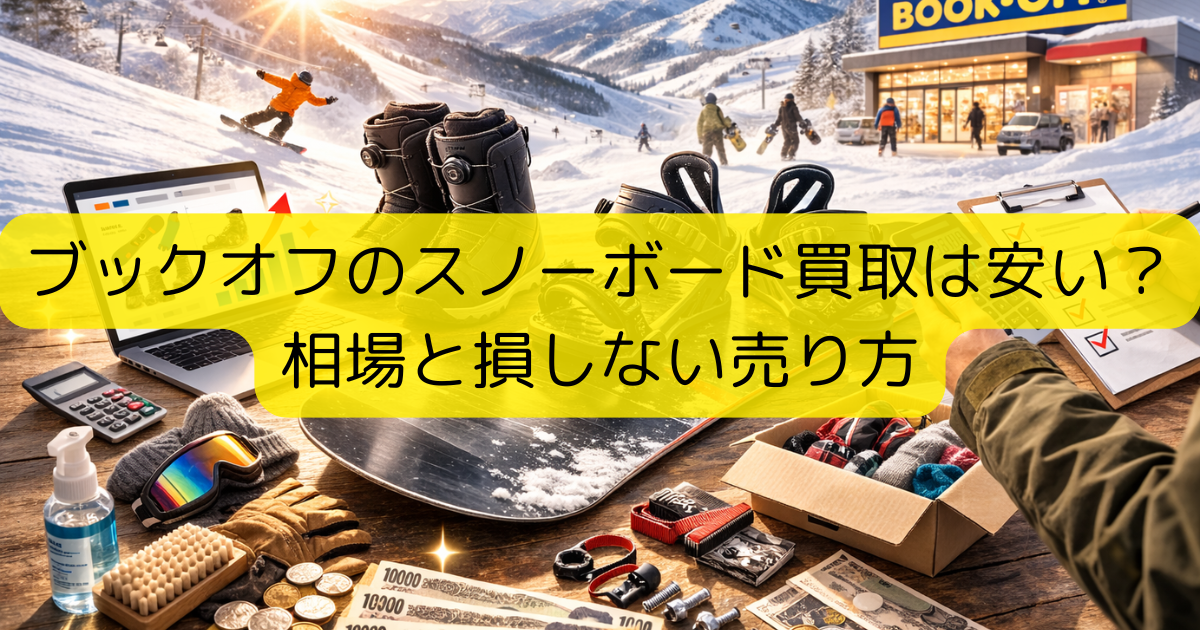 ブックオフのスノーボード買取は安い？相場と損しない売り方