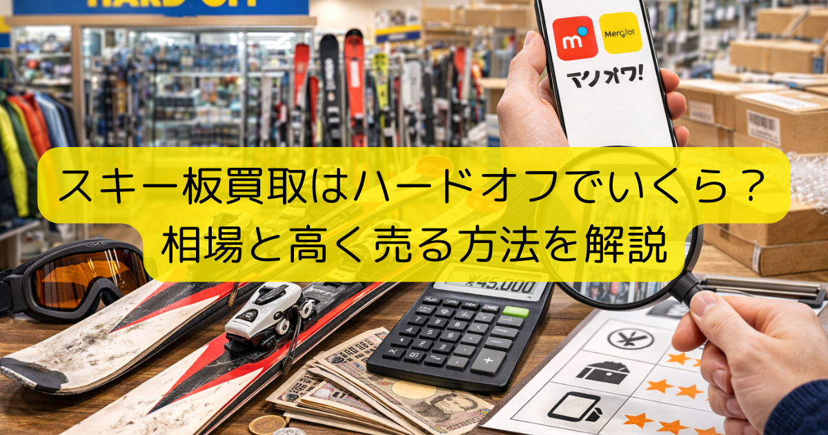 スキー板買取はハードオフでいくら？ 相場と高く売る方法を解説