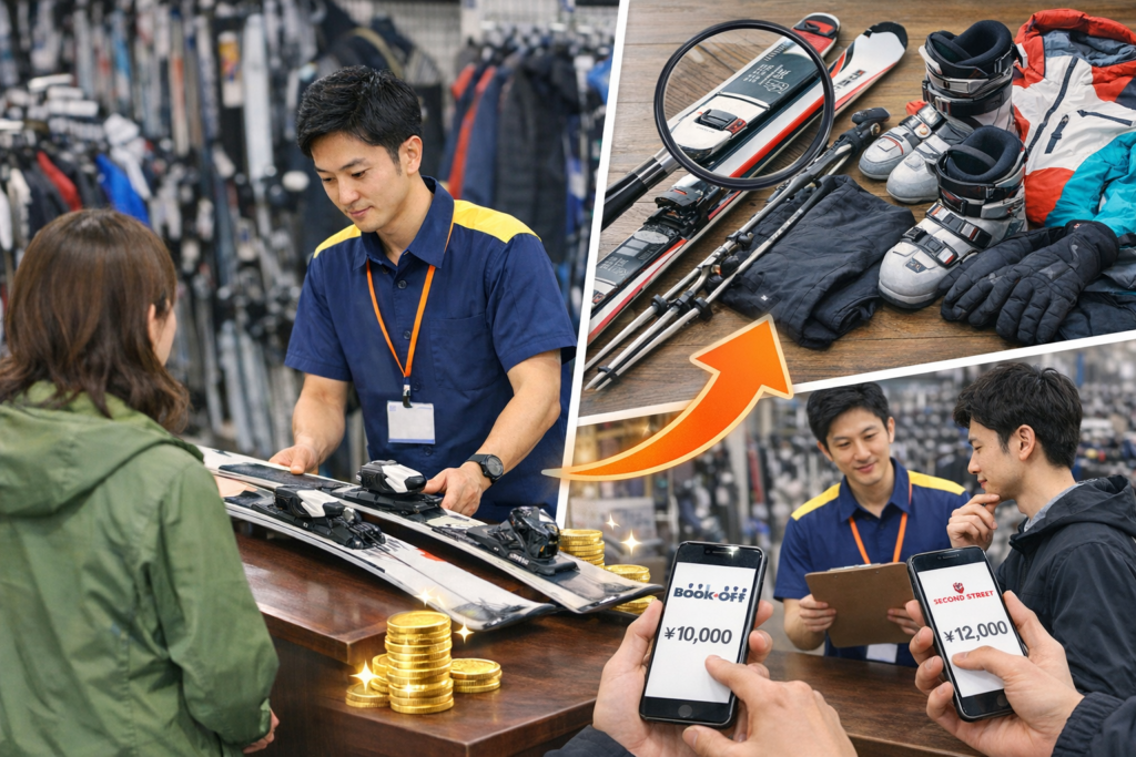 ブックオフのスキー買取で高く売る方法